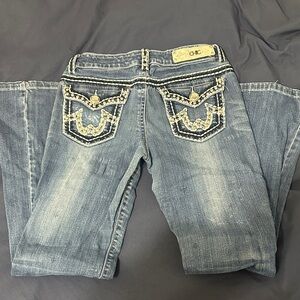 Women's Blue Embellished Jeans